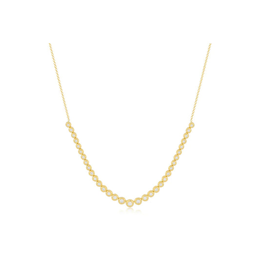 Graduated Diamond Pillow Necklace