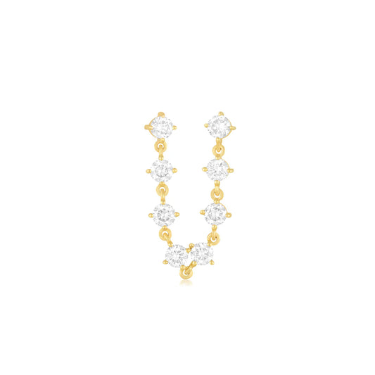 Jumbo Prong Set Diamond Double Chain