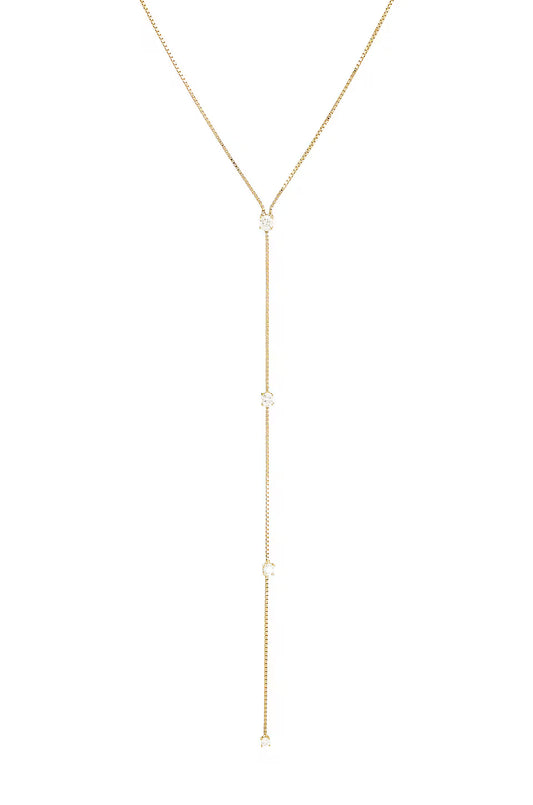 Diamond Callae Lariat Necklace