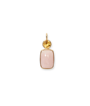 Citrine & Pink Conch Charm
