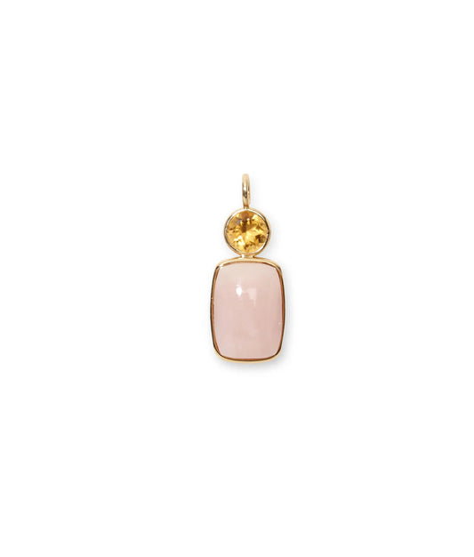 Citrine & Pink Conch Charm