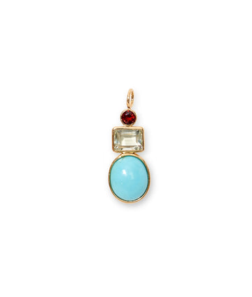 Oval, Garnet, etc Charm