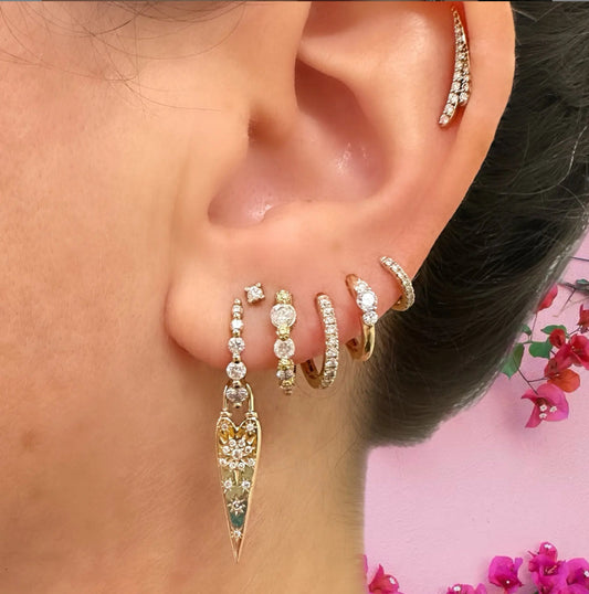 Long Pave Crawler Stud