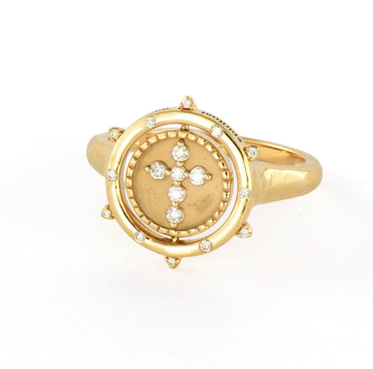 Cross/Archangel Michael Double Sided Flip Ring