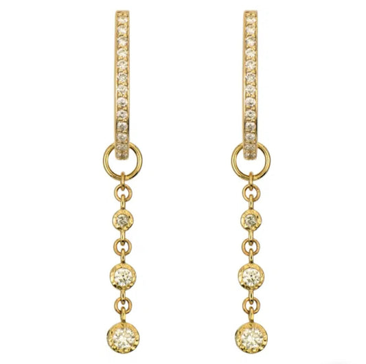 Classic Hammered Bezel Ear Charm