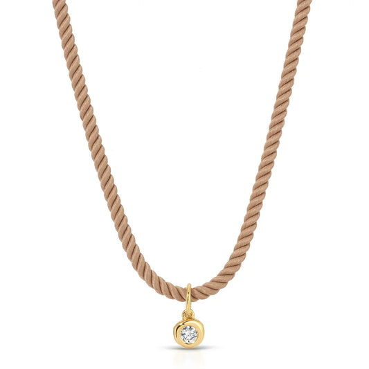 Diamond Pillow Cord Necklace