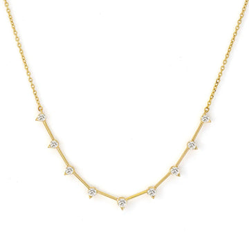 Sari 9 Diamond Graduated Necklace