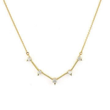 Sari 5 Diamond Graduated Necklace