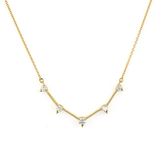 Sari 5 Diamond Graduated Necklace
