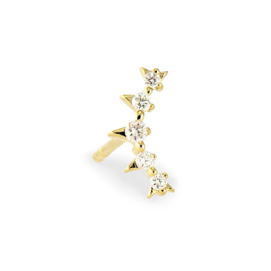 Single Spiky Curved Diamond Crawler- Single
