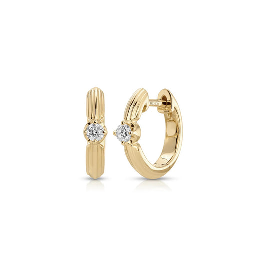 14k Diamond Zoe Huggies Earrings