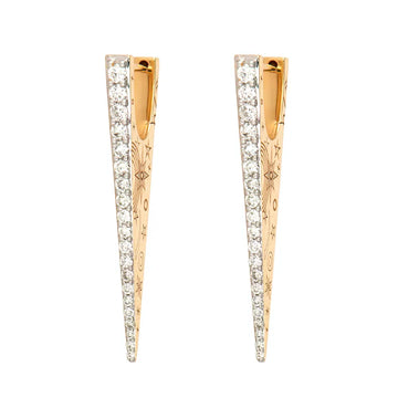 Diamond “V” Hoop Earrings