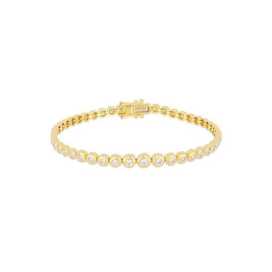 Graduated Diamond Pillow Eternity Bracelet