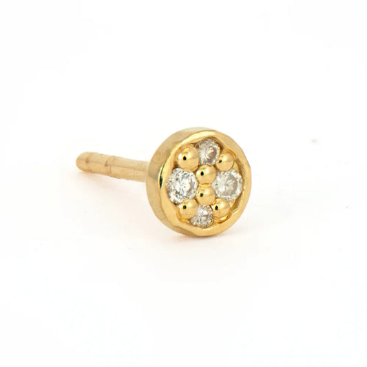 Tiny Starry Night Round Stud Earring