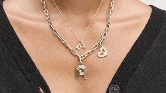 Groovy Diamond Heart Hinged Pendant