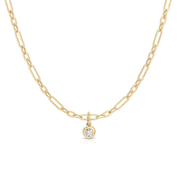 Diamond Pillow Mini Mixed Chain Necklace