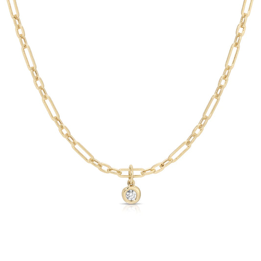 Diamond Pillow Mini Mixed Chain Necklace