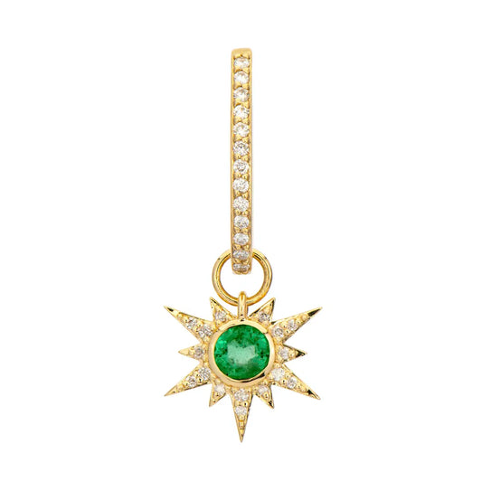 Tiny Love Explosion Emerald Ear Charm