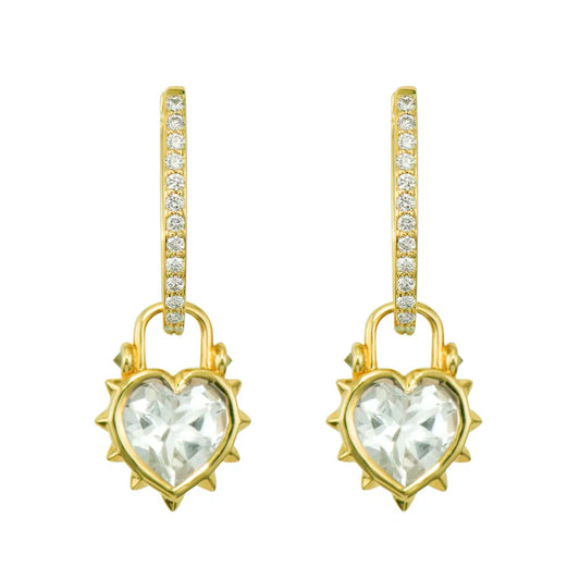 Thorned Jewel Heart Ear Charm