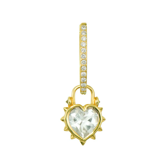 Thorned Jewel Heart Ear Charm