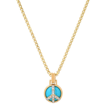 Mini Peace Sign- Turquoise
