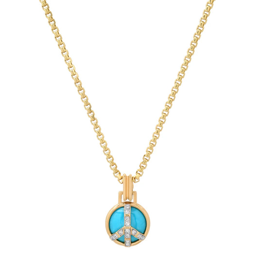 Mini Peace Sign- Turquoise