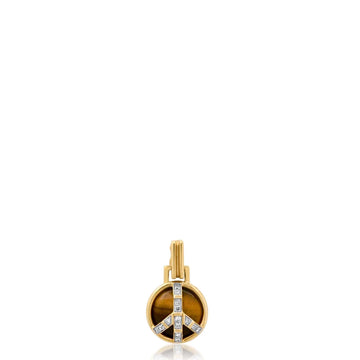 Mini Peace Sign- Tigers Eye