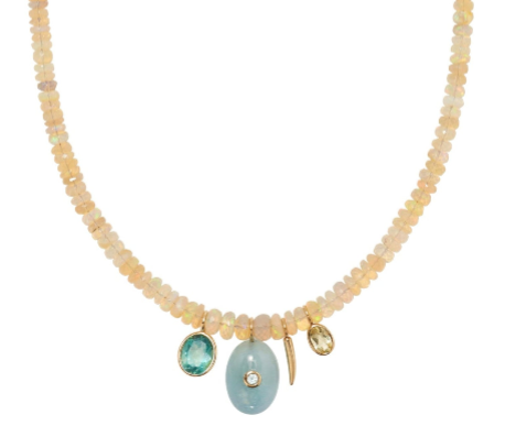 Opal, Green Topaz, etc Necklace