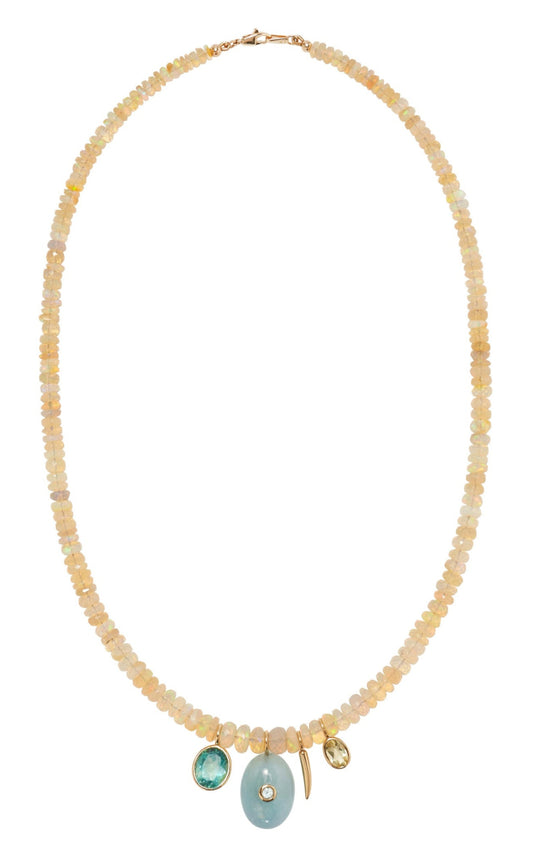 Opal, Green Topaz, etc Necklace